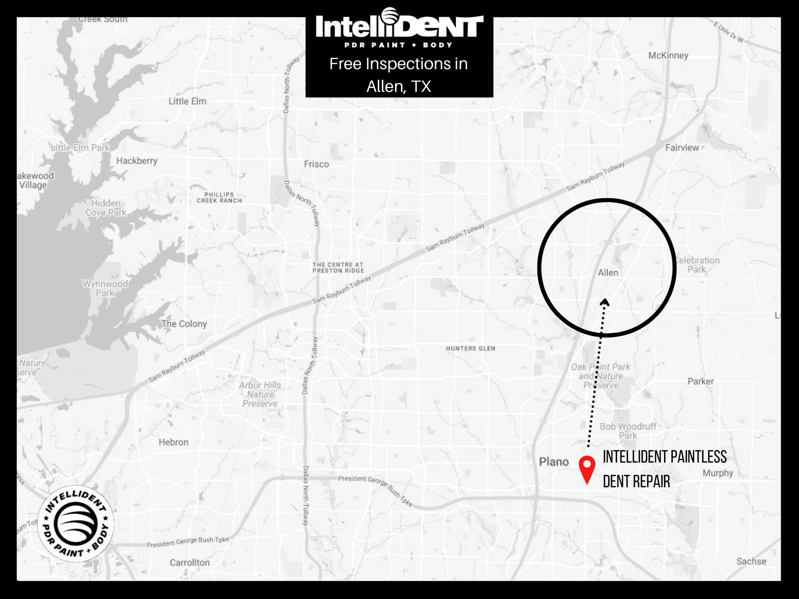 Map of IntelliDent vs Allen, Texas