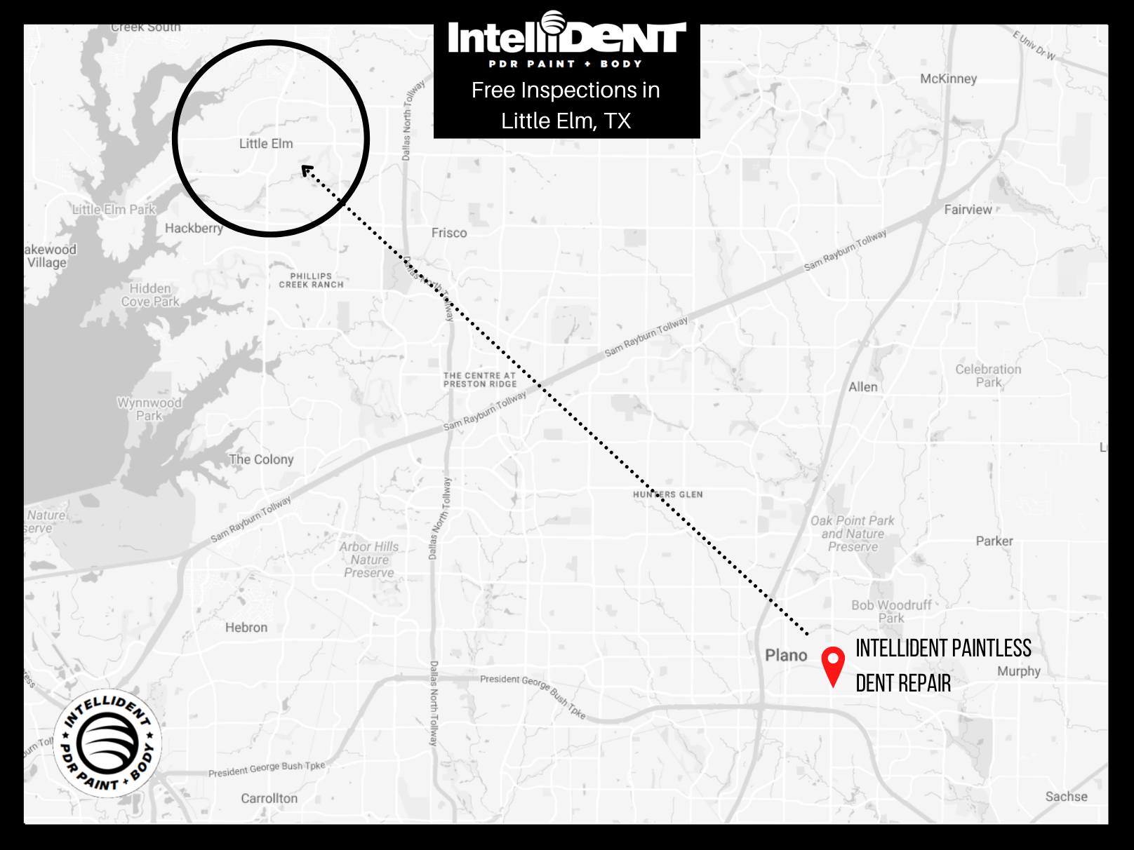 Map of IntelliDent vs Little Elm, Texas