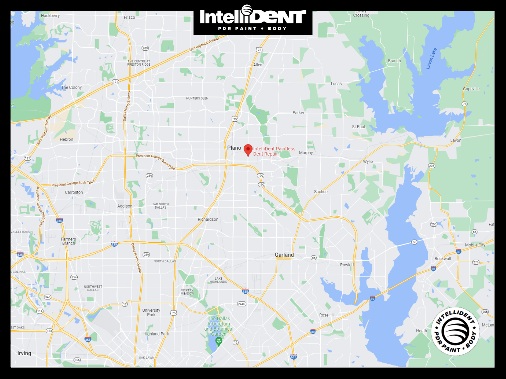 Map of IntelliDent vs Plano, Texas